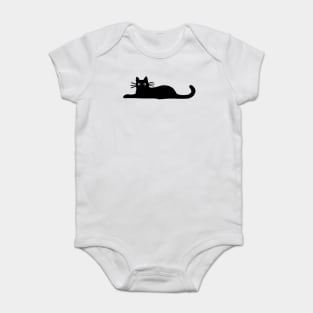 Black Cat Hanging Out Baby Bodysuit